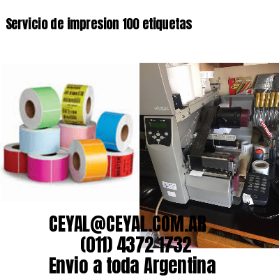 Servicio de impresion 100 etiquetas