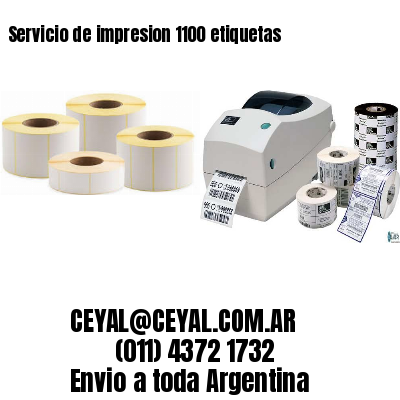 Servicio de impresion 1100 etiquetas