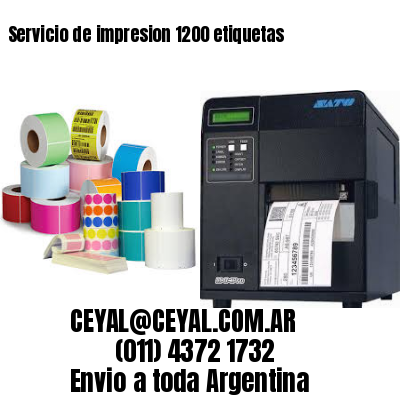 Servicio de impresion 1200 etiquetas