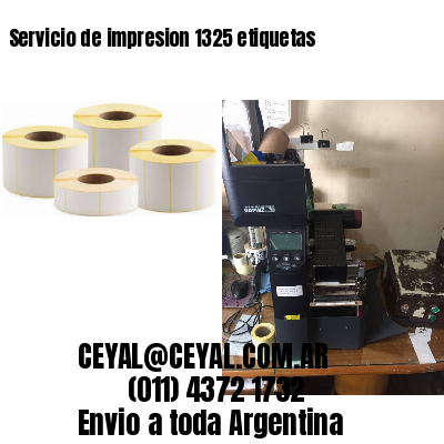 Servicio de impresion 1325 etiquetas