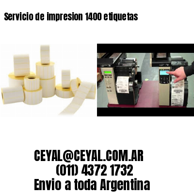 Servicio de impresion 1400 etiquetas