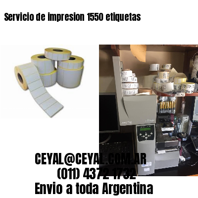 Servicio de impresion 1550 etiquetas