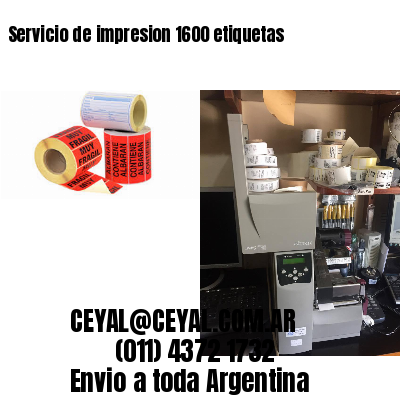 Servicio de impresion 1600 etiquetas