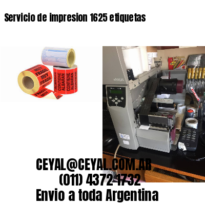 Servicio de impresion 1625 etiquetas