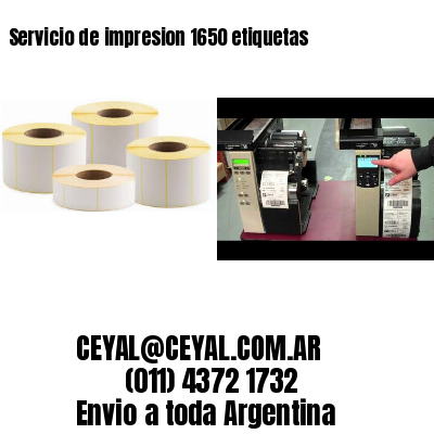 Servicio de impresion 1650 etiquetas