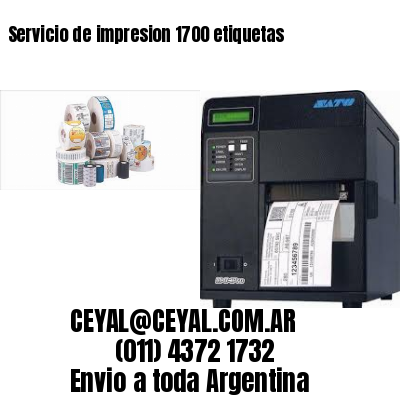 Servicio de impresion 1700 etiquetas