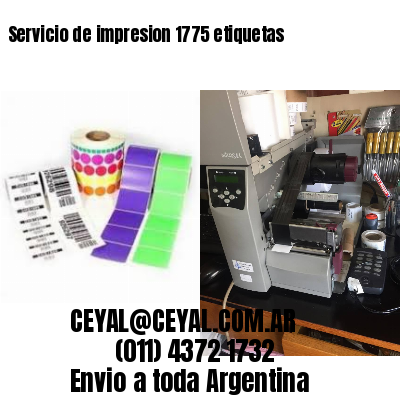 Servicio de impresion 1775 etiquetas