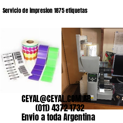 Servicio de impresion 1875 etiquetas