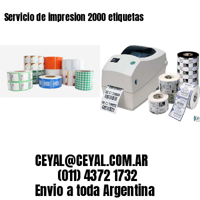 Servicio de impresion 2000 etiquetas