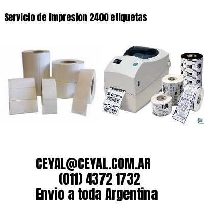 Servicio de impresion 2400 etiquetas