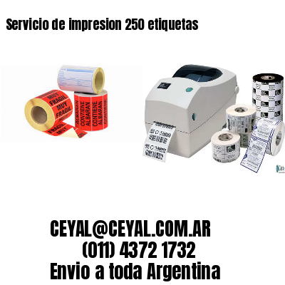 Servicio de impresion 250 etiquetas