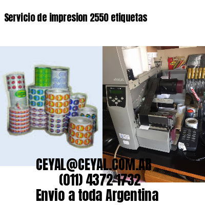 Servicio de impresion 2550 etiquetas