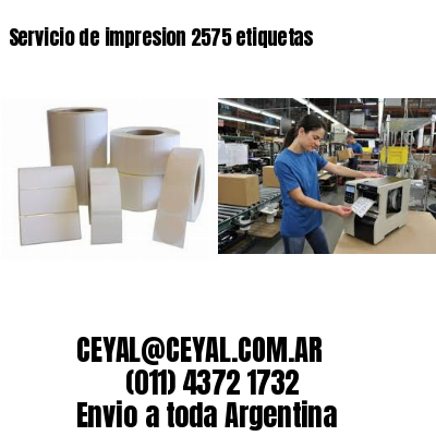 Servicio de impresion 2575 etiquetas