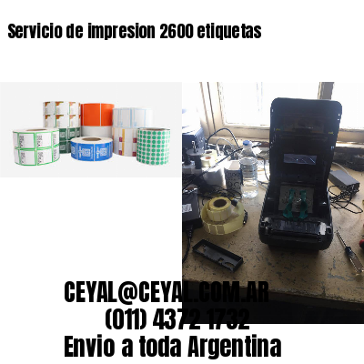 Servicio de impresion 2600 etiquetas