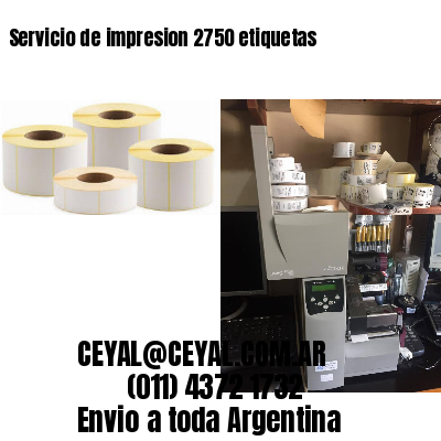 Servicio de impresion 2750 etiquetas