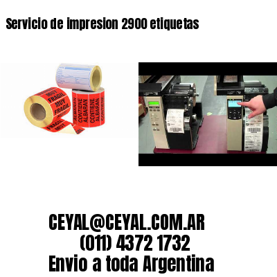 Servicio de impresion 2900 etiquetas