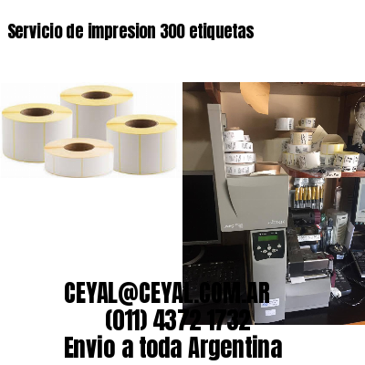 Servicio de impresion 300 etiquetas