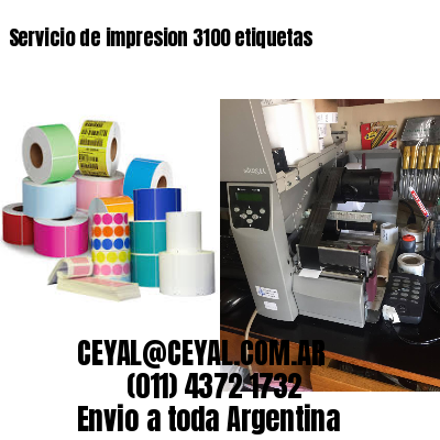 Servicio de impresion 3100 etiquetas