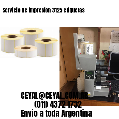 Servicio de impresion 3125 etiquetas