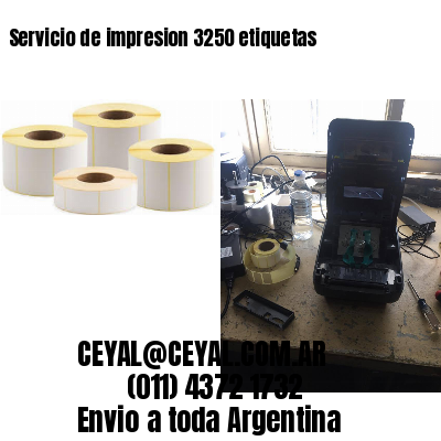 Servicio de impresion 3250 etiquetas