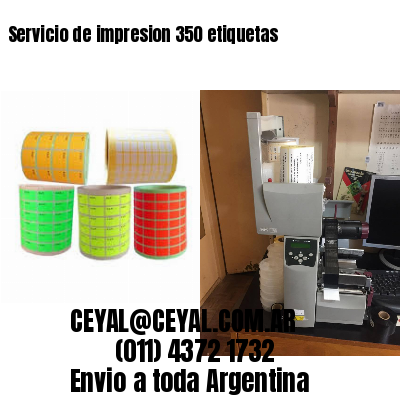 Servicio de impresion 350 etiquetas