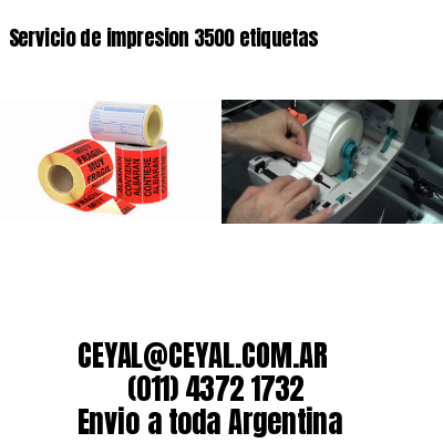 Servicio de impresion 3500 etiquetas