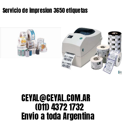 Servicio de impresion 3650 etiquetas