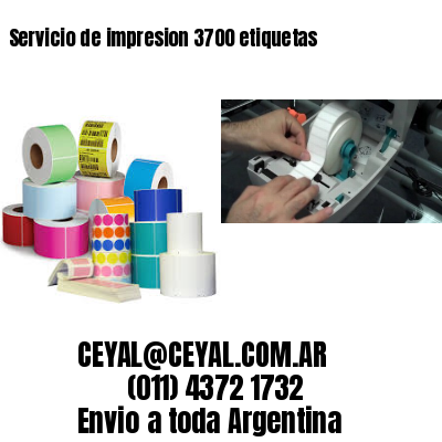 Servicio de impresion 3700 etiquetas