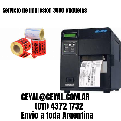 Servicio de impresion 3800 etiquetas