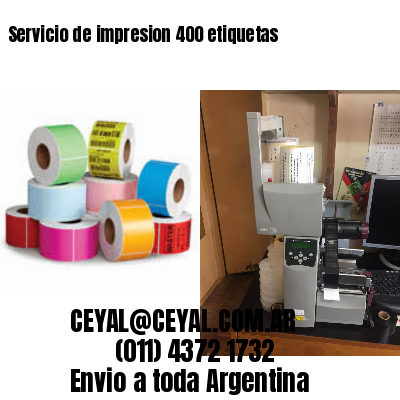 Servicio de impresion 400 etiquetas