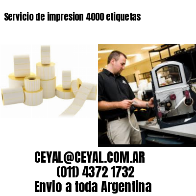 Servicio de impresion 4000 etiquetas