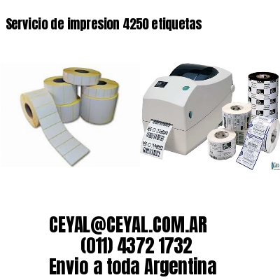 Servicio de impresion 4250 etiquetas