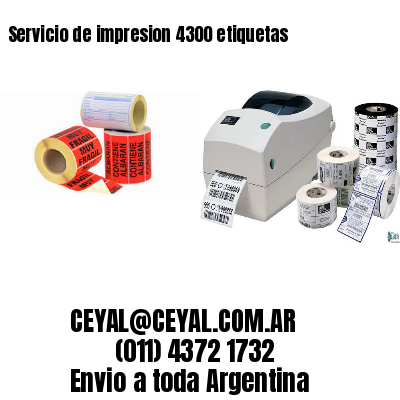 Servicio de impresion 4300 etiquetas