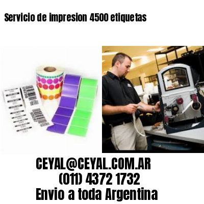 Servicio de impresion 4500 etiquetas