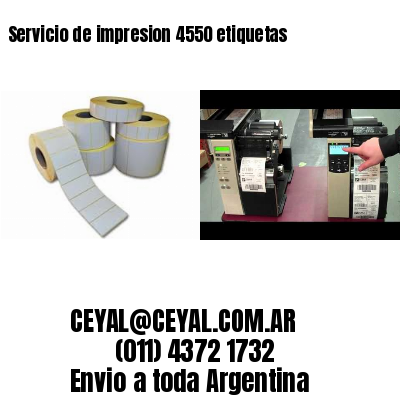 Servicio de impresion 4550 etiquetas