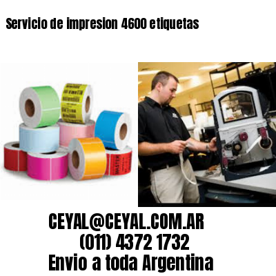 Servicio de impresion 4600 etiquetas