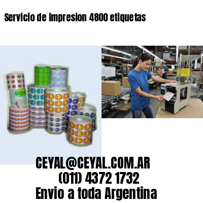 Servicio de impresion 4800 etiquetas