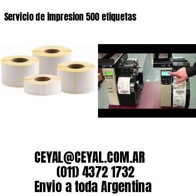 Servicio de impresion 500 etiquetas