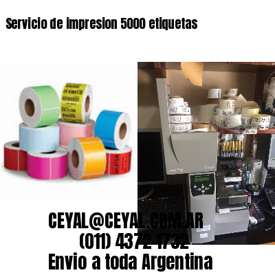 Servicio de impresion 5000 etiquetas