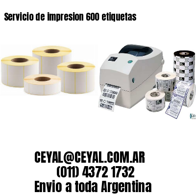 Servicio de impresion 600 etiquetas