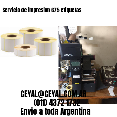 Servicio de impresion 675 etiquetas