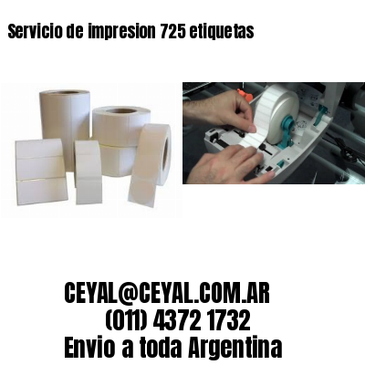 Servicio de impresion 725 etiquetas