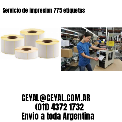 Servicio de impresion 775 etiquetas