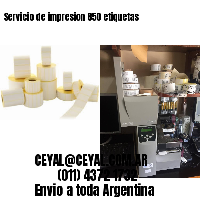 Servicio de impresion 850 etiquetas