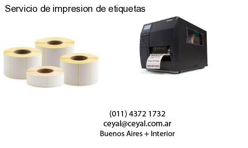 Servicio de impresion de etiquetas