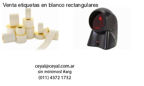 Venta etiquetas en blanco rectangulares