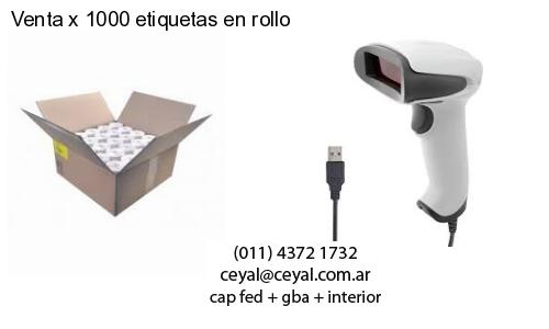 Venta x 1000 etiquetas en rollo