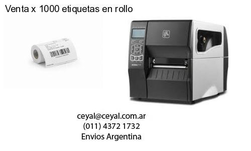 Venta x 1000 etiquetas en rollo