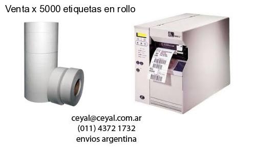 Venta x 5000 etiquetas en rollo