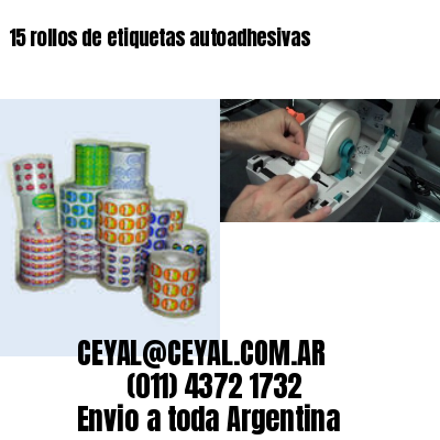 15 rollos de etiquetas autoadhesivas